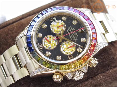 replica watches for men rainbow rolex|rolex with rainbow bezel.